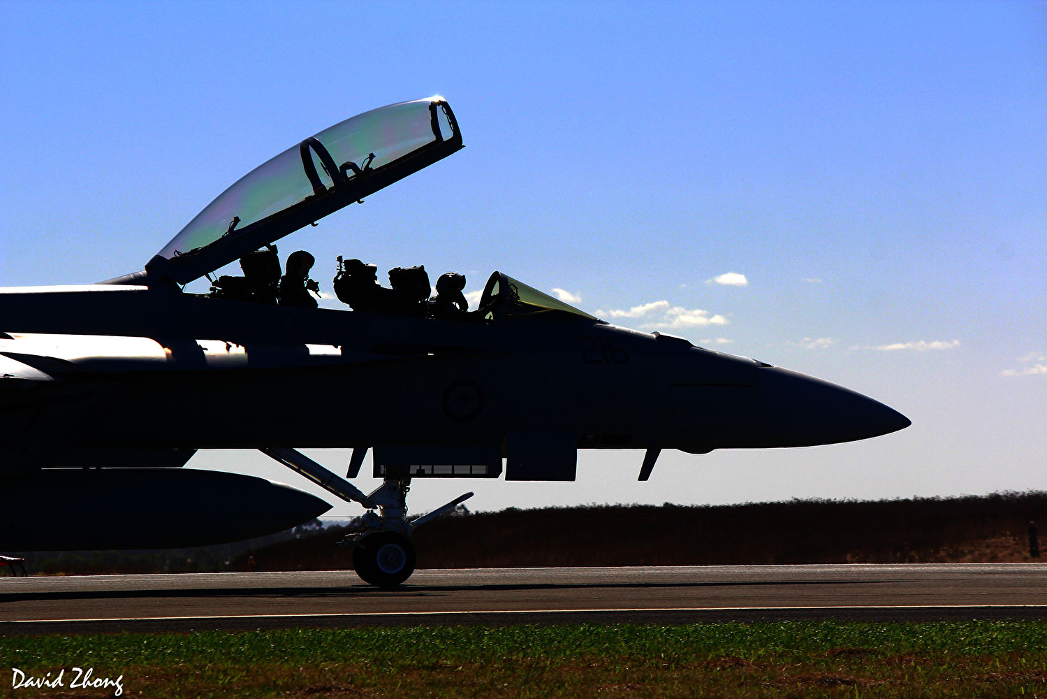 Super Hornet taxies