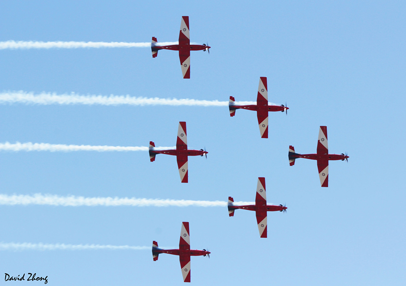 Six from left to right